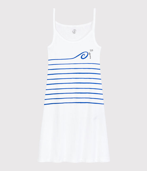 Abito con spalline iconico in cotone Donna bianco ECUME