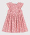 Abito senza maniche in cotone a fiori bambina rosa CHARME/bianco MARSHMALLOW
