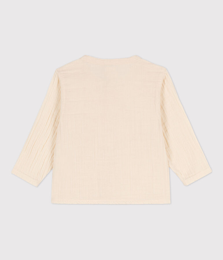 Camicetta beb&egrave; in garza di cotone ecru AVALANCHE