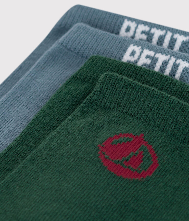 2 paia di calzini in cotone con logo bambino multicolore