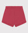 Shorts bebè in jersey fiammato tinta unita rosa PAPI