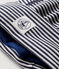 Cuffietta nascita anti-onde elettromagnetiche in jersey double face blu SMOKING/bianco ECUME