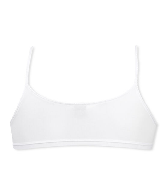 Brassière bambina a tinta unita bianco ECUME