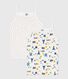 Set di canotte con spalline in cotone con stampa Parigi bambina