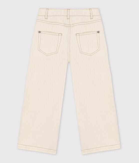 Pantaloni flare in denim bambina ecru AVALANCHE