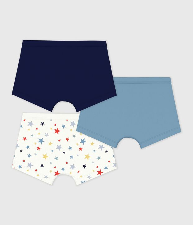 Set di boxer in cotone con stampa di stelle in vita bambino multicolore