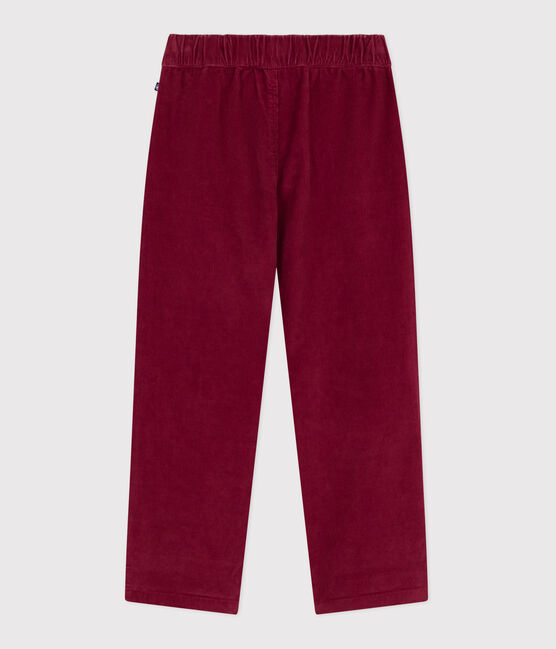 Pantaloni dritti in velluto tinta unita bambino AMARANTE