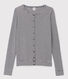 Cardigan iconico in cotone a righe Donna