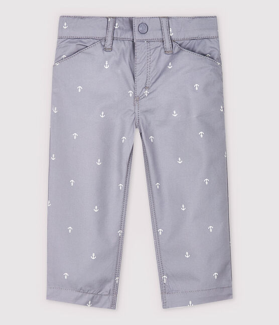 Pantaloni in twill con ricami bebè maschio grigio CONCRETE
