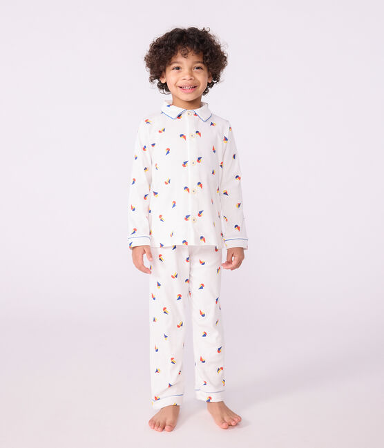 Pigiama bambino in cotone con bottoni e stampa MARSHMALLOW/ OLYMPIC/ MULTICO