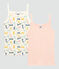 Confezione di 2 canottiere con spalline bambina in cotone e Lyocell variante 1