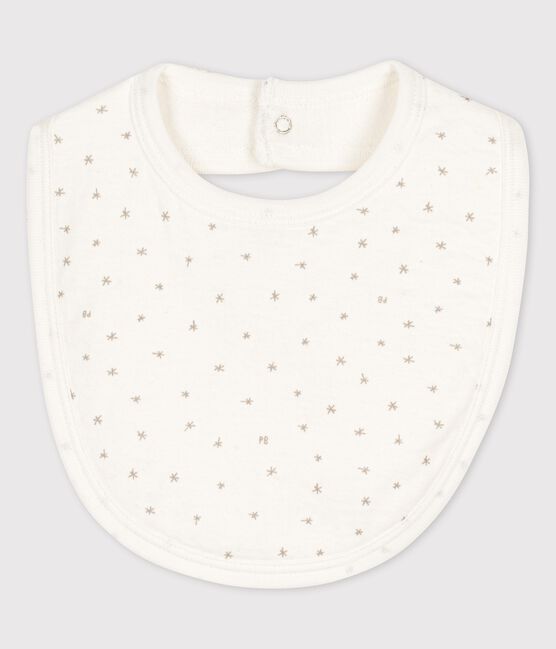 Bavaglino bebè in cotone biologico bianco MARSHMALLOW/grigio GRIS