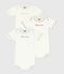Set di body a maniche corte in cotone tinta unita neonato variante 1