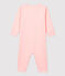Tutina pigiama senza piedi beb&egrave; tinta unita in cotone e lyocell rosa