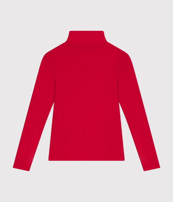 T-shirt donna L'Iconique in cotone con collo a lupetto rosso CORRIDA