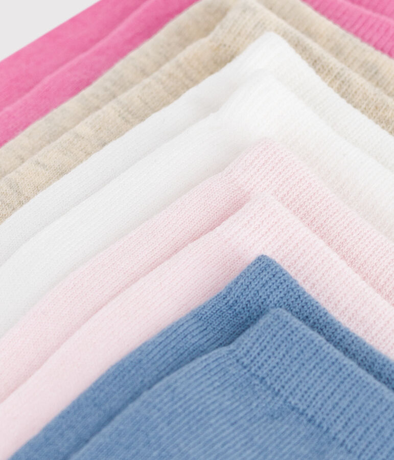 5 paia di calzini in cotone tinta unita bambino multicolore