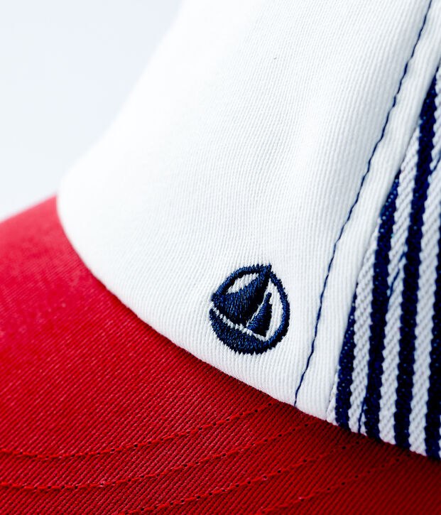 Berretto tricolore beb&egrave;. bianco/multicolore