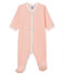 Tutina pigiama bambina a costine rosa ROSAKO/bianco MARSHMALLOW
