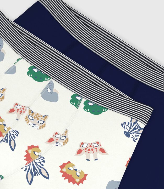Set di boxer in cotone con stampa di maschere bambino multicolore