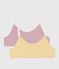 Set di brassi&egrave;re bambina in cotone a righe multicolore