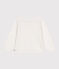 Cardigan in cotone a punto fantasia bambina bianco MARSHMALLOW