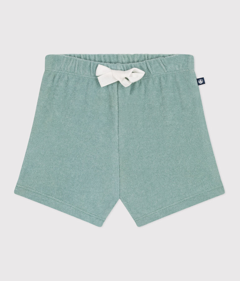 Shorts in spugna di cotone neonato verde