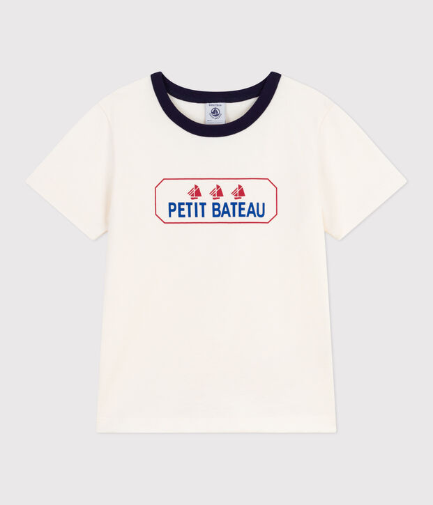 T-shirt a maniche corte con stampa bambino MILK