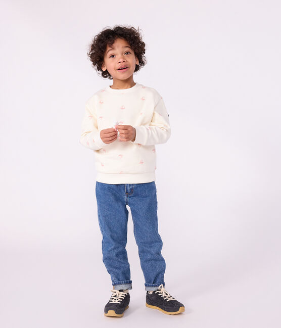Felpa in cotone stampato bambino rosso MILK/ POMPEI