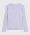 T-shirt L'Iconique a maniche lunghe in cotone con punto cocotte donna viola PARME
