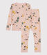 Pigiama snugfit a fiori per bambina in cotone