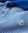 Body a polo fantasia millerighe bebè maschio blu LIMOGES/bianco MARSHMALLOW
