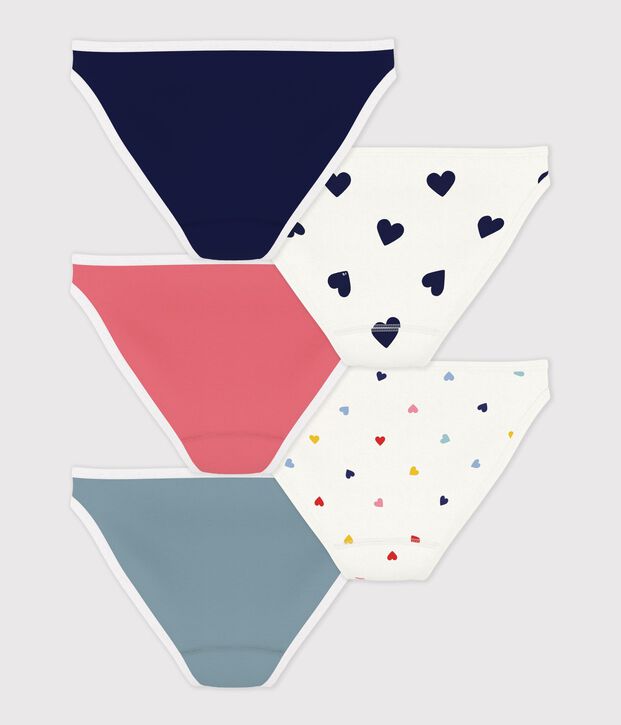 Set di slip in cotone con stampa donna multicolore