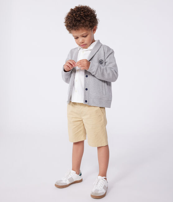 Cardigan in cotone bambino grigio CHATON CHINE