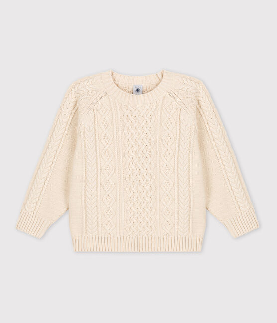 Pullover bambino in cotone unisex ecru AVALANCHE