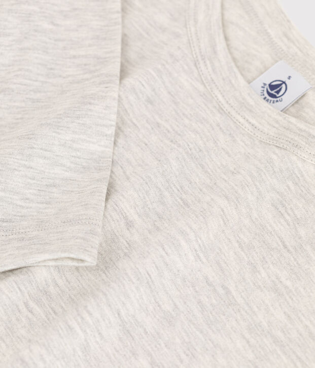 T-shirt L'ICONIQUE girocollo in cotone caldo Donna BELUGA CHINE