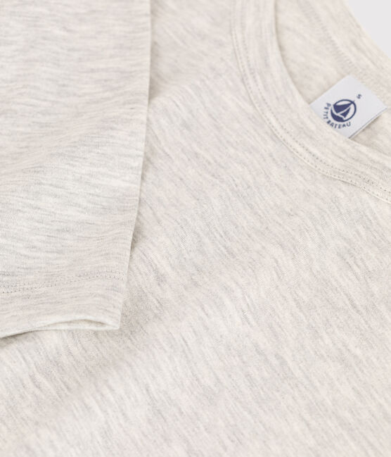 T-shirt L'ICONIQUE girocollo in cotone caldo Donna grigio BELUGA CHINE