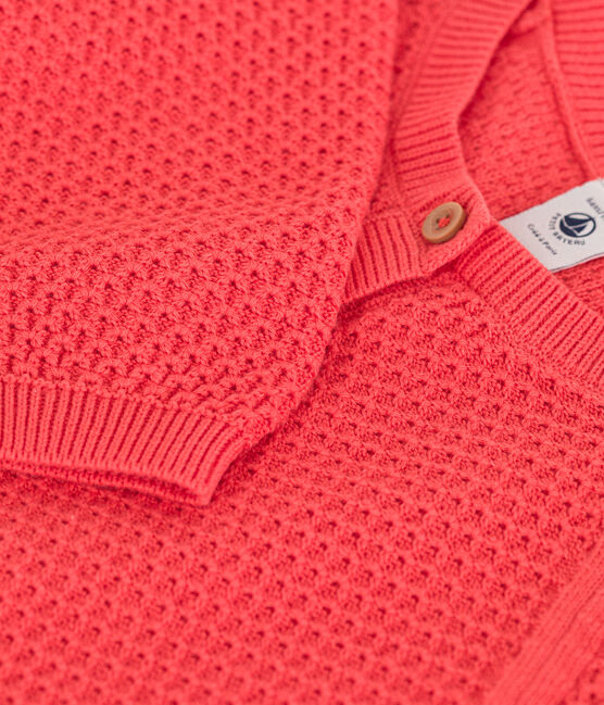 Cardigan in cotone bambina arancione JUPITER