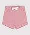 Shorts in cotone tinta unita neonato rosa CHARME