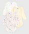 Set di body a maniche lunghe in cotone con stampa a fiori neonato variante 1