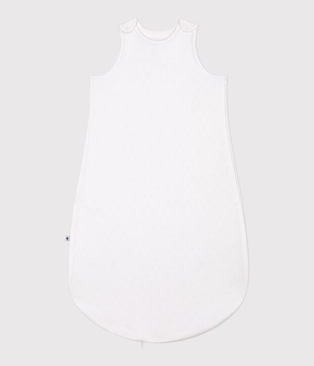 Sacco nanna in cotone traforato cuore neonato TOG 0,5 bianco