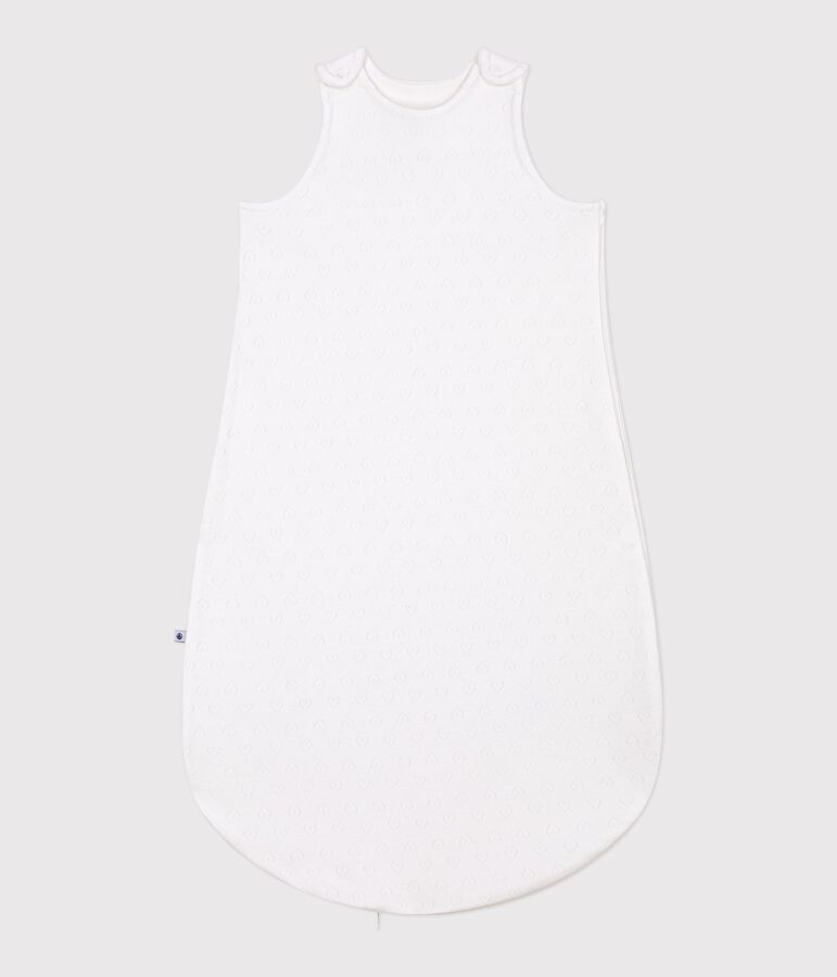 Sacco nanna in cotone traforato cuore neonato TOG 0,5 bianco