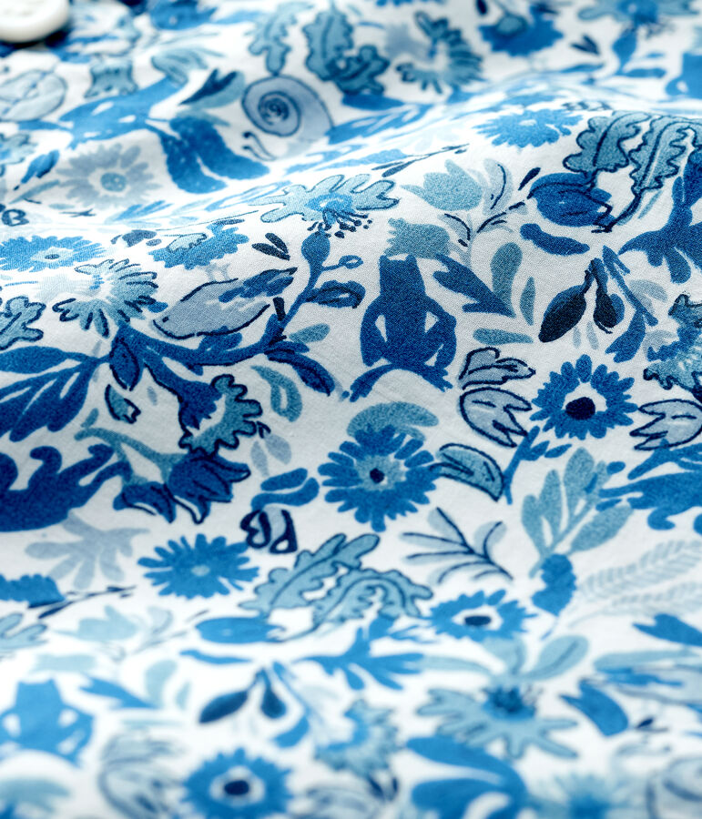 Camicia a manica lunga in popeline beb&egrave; maschio. bianco MARSHMALLOW/bianco MULTICO