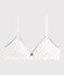 Reggiseno imbottito cuoricini ragazza bianco MARSHMALLOW/blu MEDIEVAL