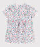 Abito a maniche corte in cotone con stampa a fiori neonata bianco MARSHMALLOW/bianco MULTICO