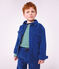 Camicia in velluto tinta unita bambino blu