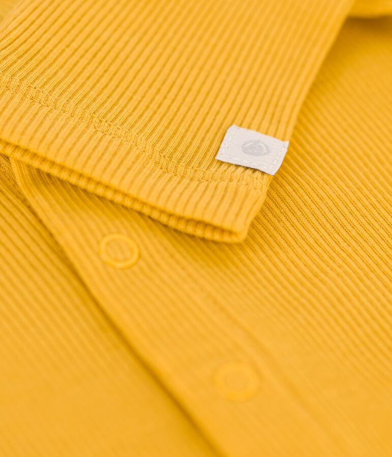 Cardigan per beb&egrave; in cotone e Lyocell giallo