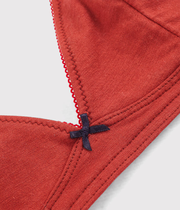 Reggiseno donna in jersey extrafine marrone