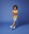 Polo manica corta in jersey bambino giallo TEHONI/bianco MARSHMALLOW