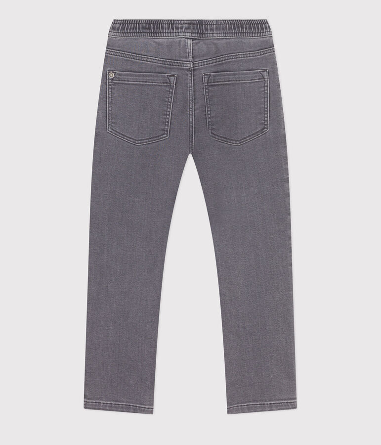 Pantalone bambino in denim taglio regular grigio