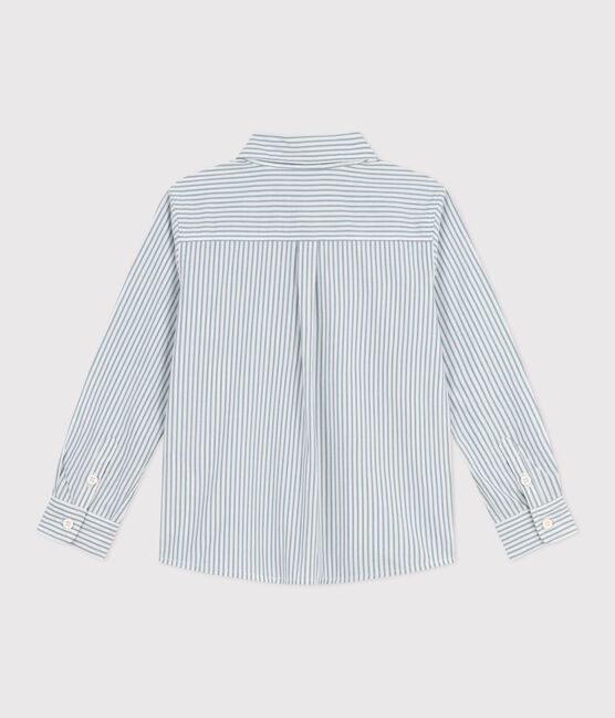Camicia in cotone a righe bambino verde MILK/ GOBELIN